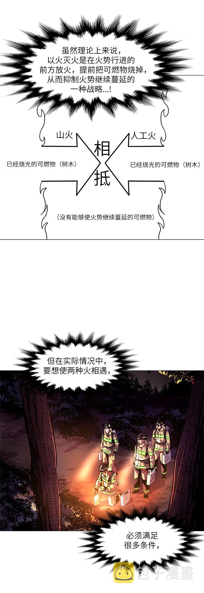 争分夺秒造句三年级漫画,第56话 爵度山森林火灾（4）5图